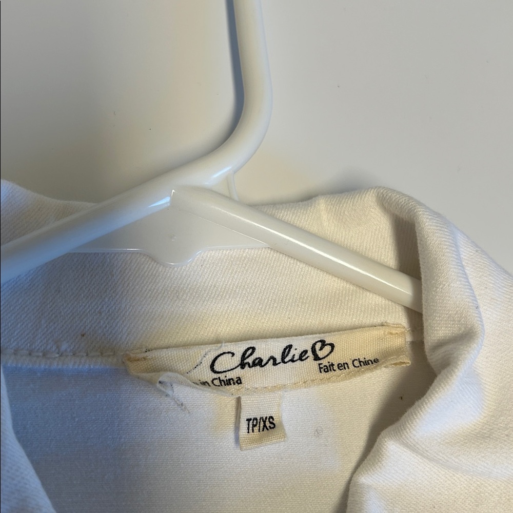 Charlie BWhite Frayed Denim Jacket - Picture 5 of 6